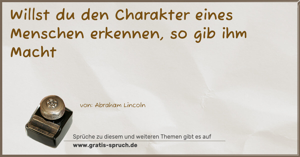 Spruchbild: Persönlichkeit
