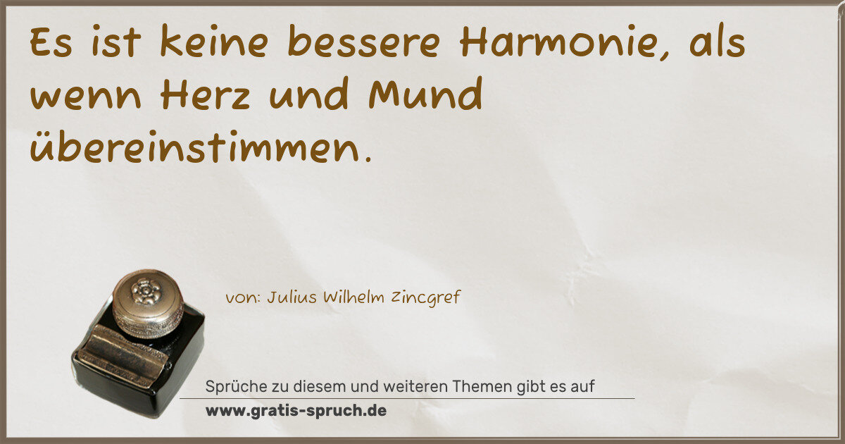 Spruchbild: Harmonie