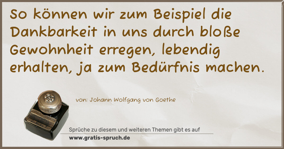 Spruchbild: Bedürfnis
