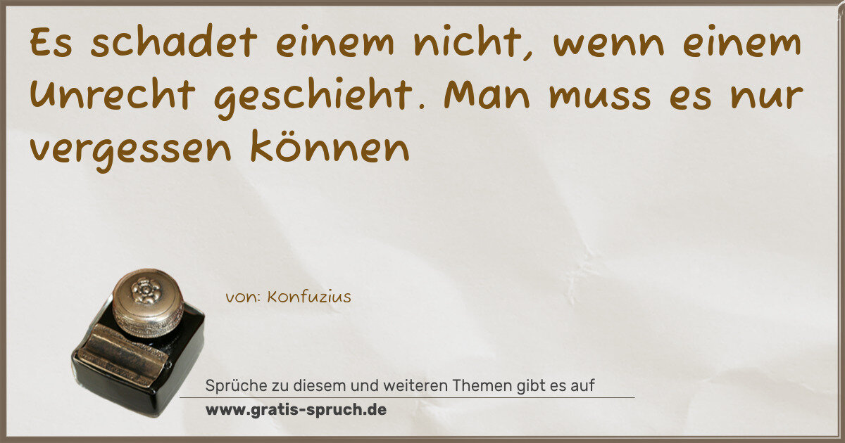 Spruchbild: Vergessen