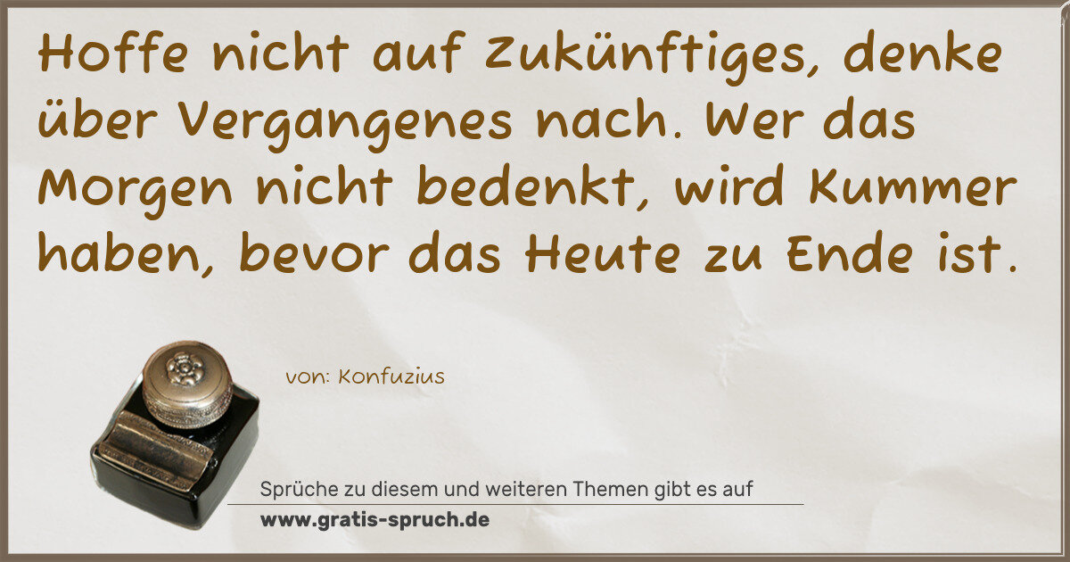 Spruchbild: Vergangenheit