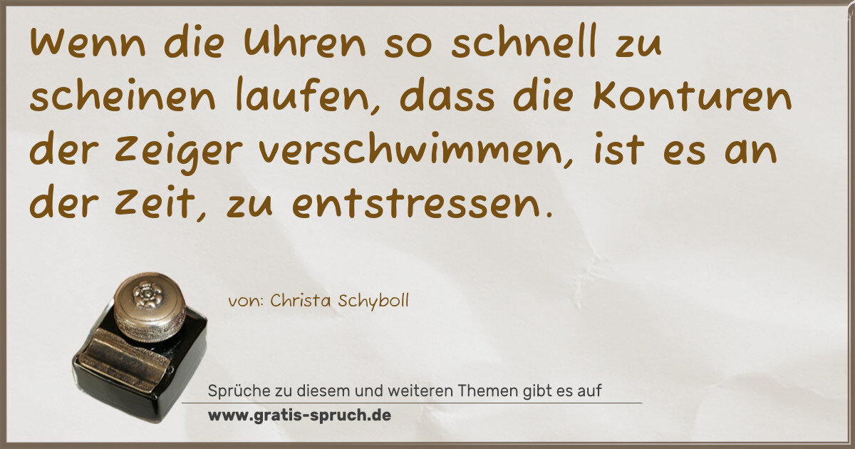 Spruchbild: Alltag
