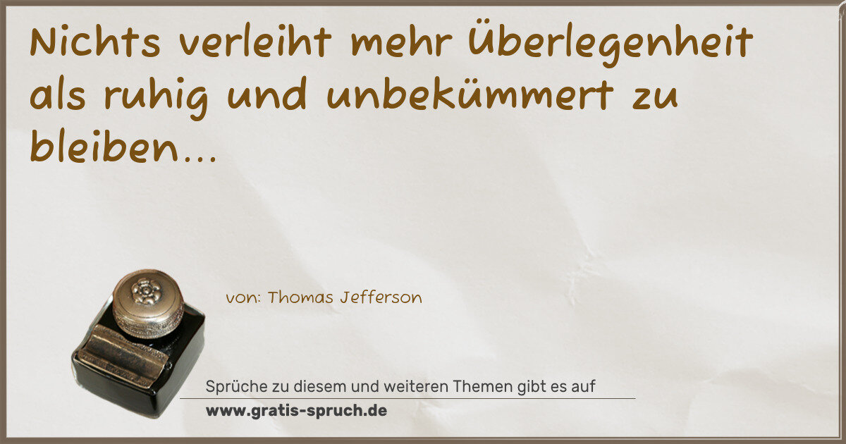 Spruchbild: Überlegenheit