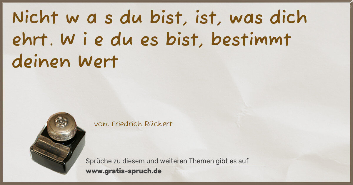 Spruchbild: Anstand