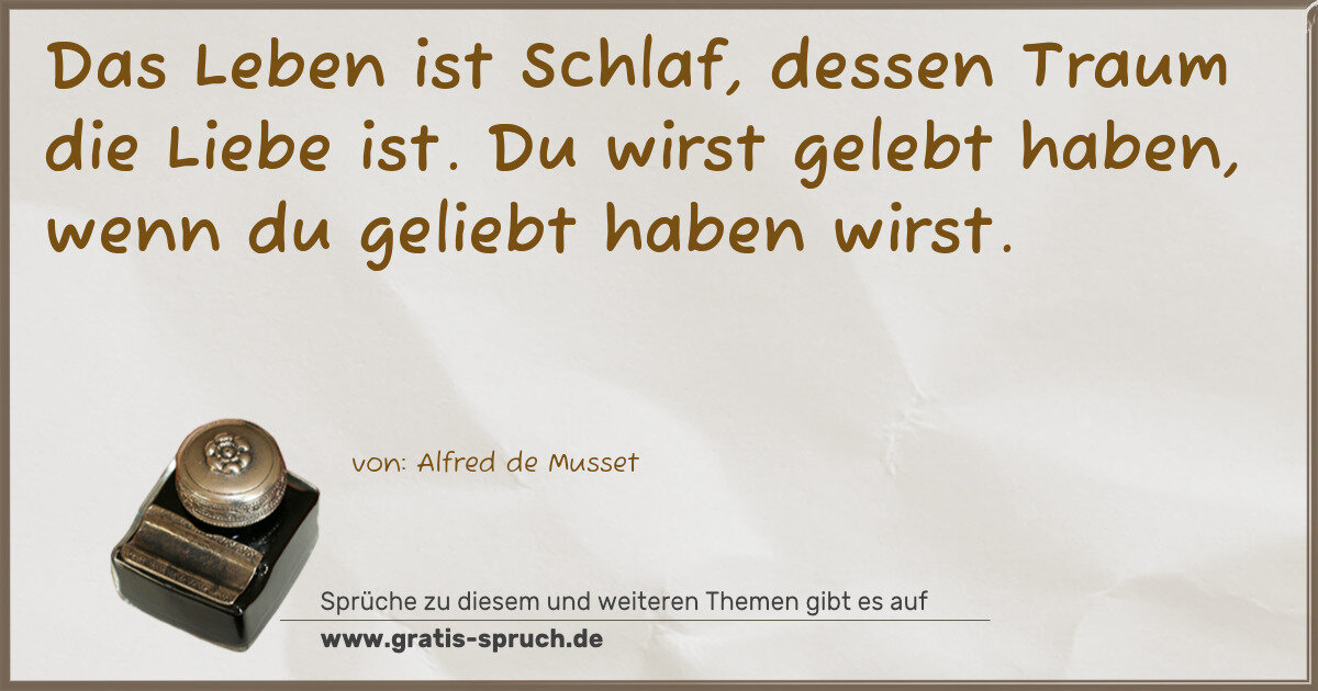 Spruchbild: Schlaf