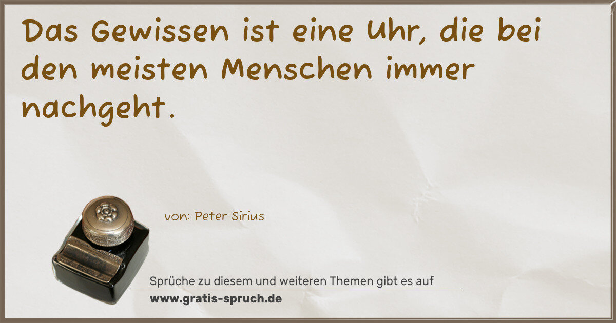 Spruchbild: Gewissen