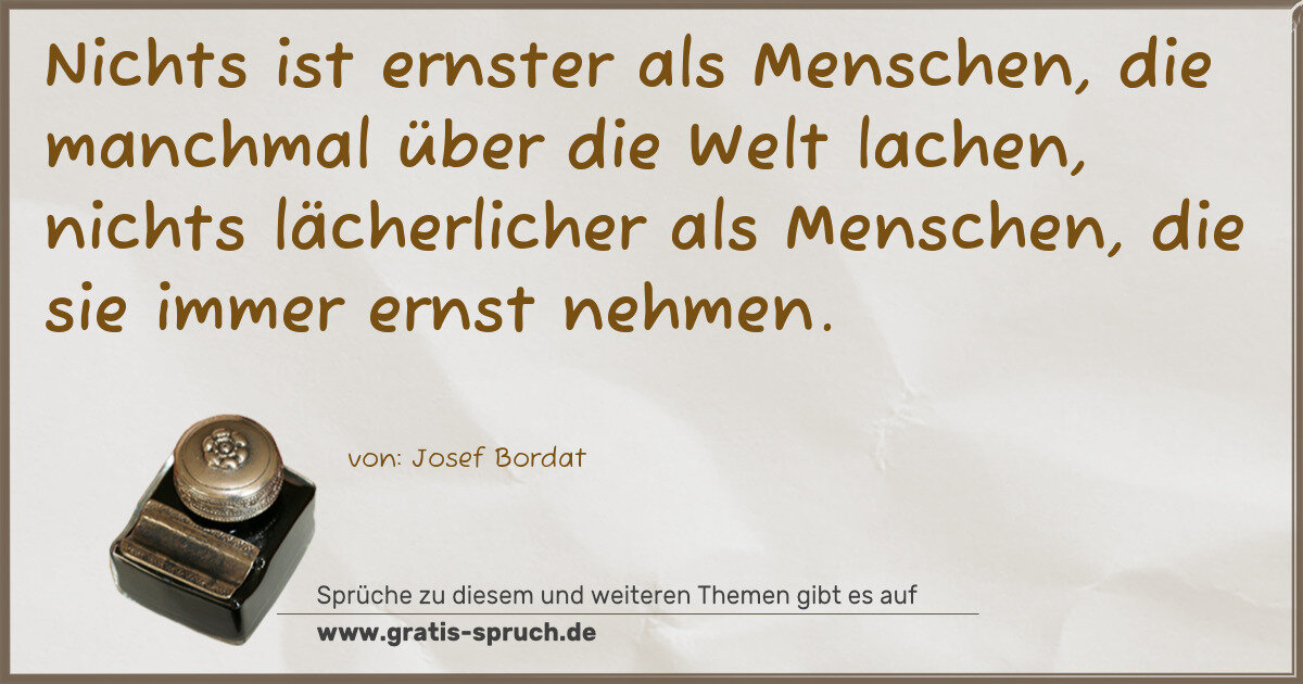 Spruchbild: Lächerlichkeit