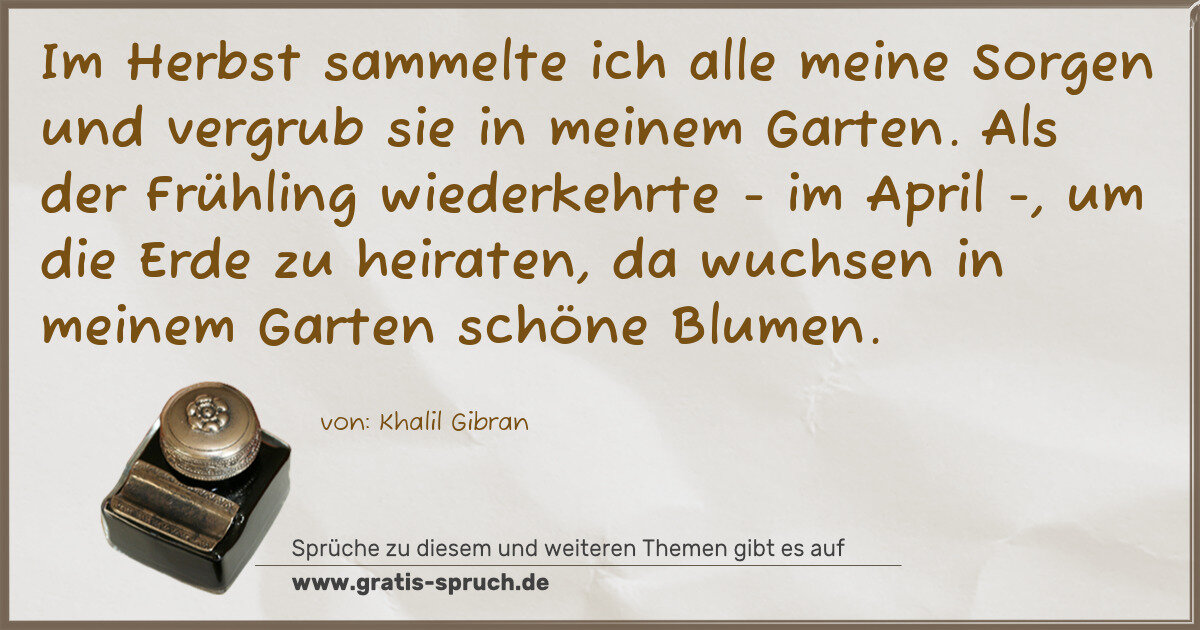 Spruchbild: Herbst