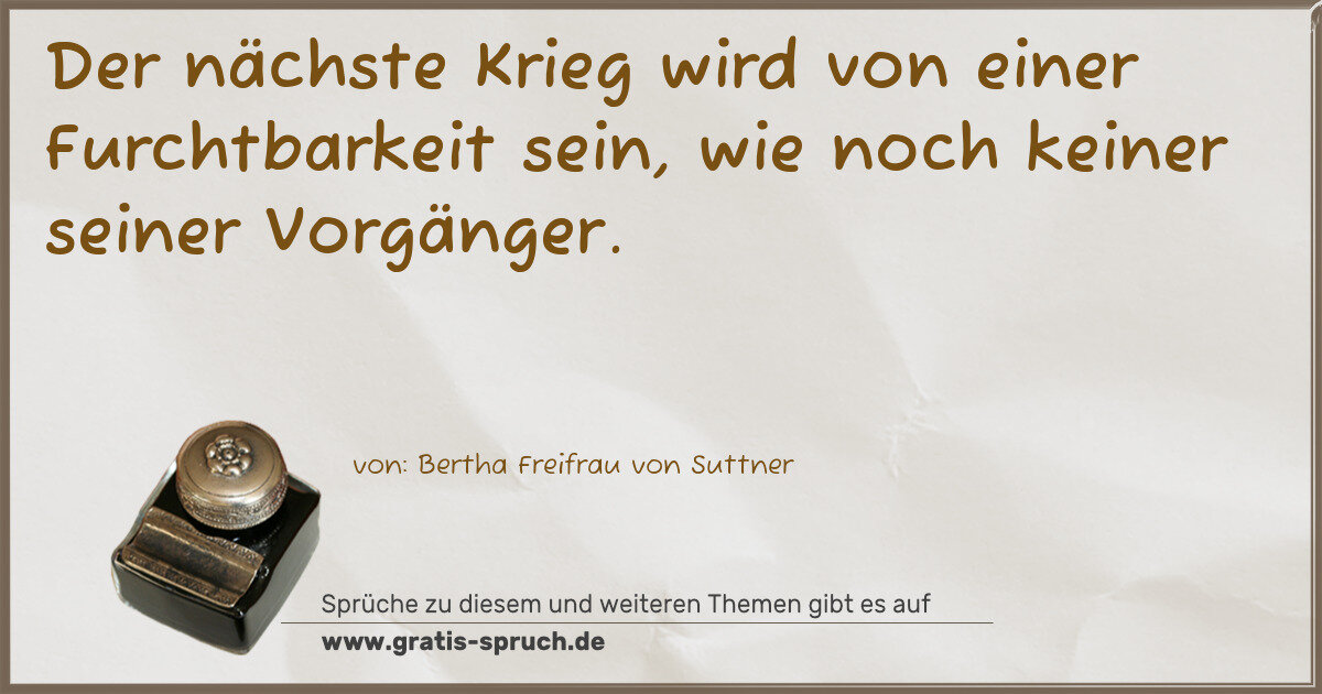 Spruchbild: Krieg