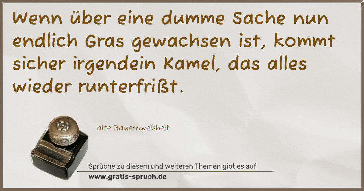 Spruchbild: Gras