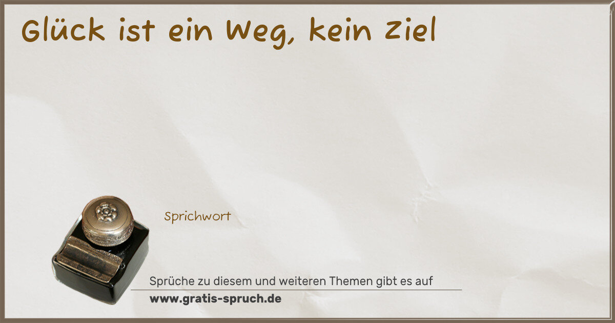 Spruchbild: Ziel
