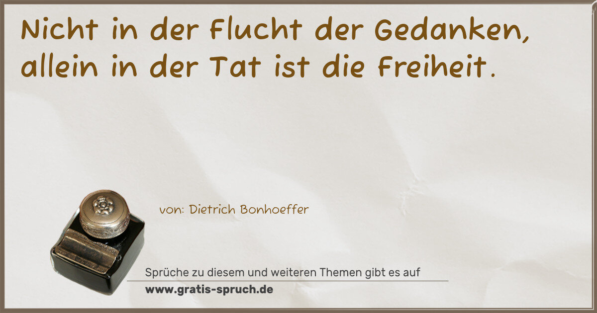 Spruchbild: Flucht
