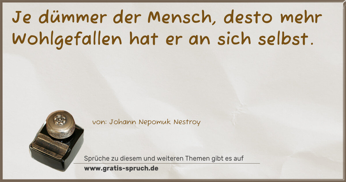Spruchbild: Eitelkeit