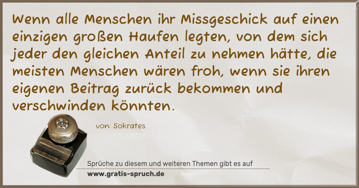 Spruchbild: Leid