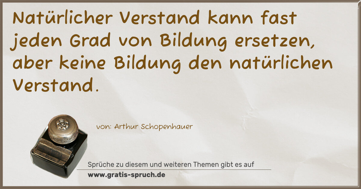 Spruchbild: Verstand