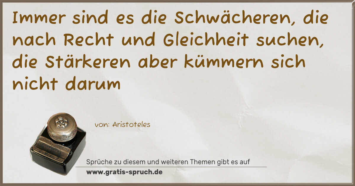 Spruchbild: Gleichheit