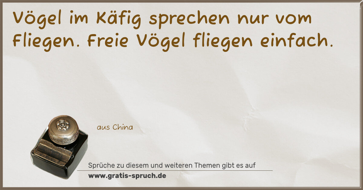 Spruchbild: Vögel