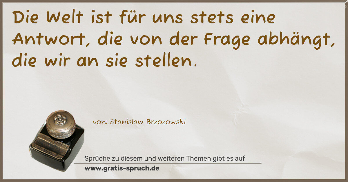 Spruchbild: Frage