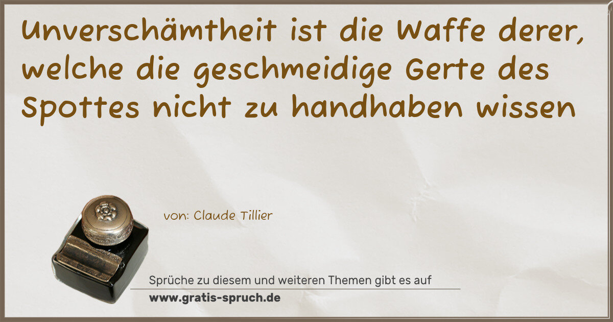 Spruchbild: Gemeinheit